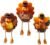 JOYIN 3 PCS Thanksgiving Turkey Tabletop Centerpiece Decor, Resin Turkey Figurines,Thanksgiving Decoration, Autumn Decor,Thanksgiving Fall Harvest Home Decorations,Indoor Kitchen Decor, Party Supplies