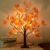 Artificial Fall Lighted Maple Tree 24 LED Thanksgiving Decorations Table Lights Battery Operated for Wedding Party Gifts Indoor Outdoor Autumn Harvest Home Decor