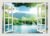 FLFK Fake Window Wall Sticker – Landscape Faux Window Wall Mural for Wall Decor, Stick and Peel Wall Decals,48″x32″,Set of 2 Sheets